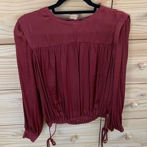 Scotch & Soda Silky Burgundy Blouse